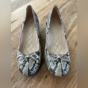 Cole Haan Snakeskin Wedge with Bow